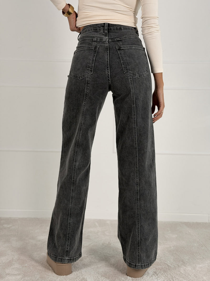 DAD FIT FULL LENGTH modelio moteriški džinsai JACIRA Pilka