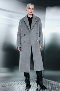 Moteriškas ilgas paltas MIGUEL Pilka