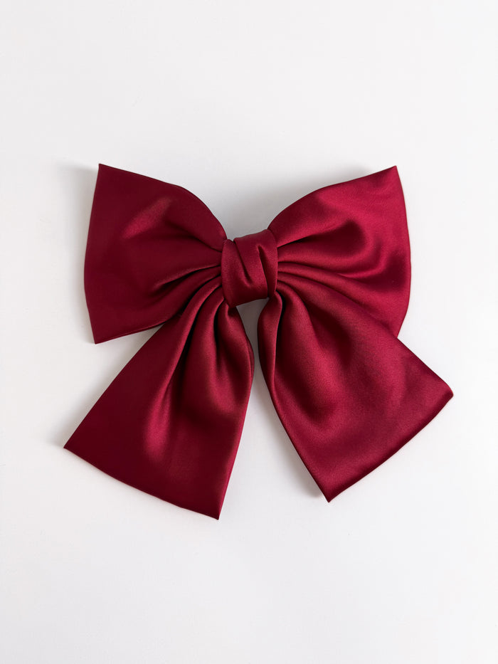 Plaukų segtukas kaspinas SATIN Bordo