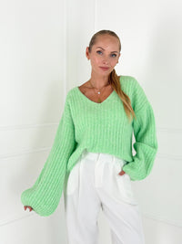 Moteriškas megztinis su vilna LUTHER Mėtinė