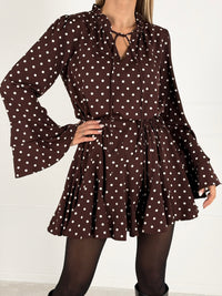 Moteriška taškuota suknelė MARGARITA Ruda