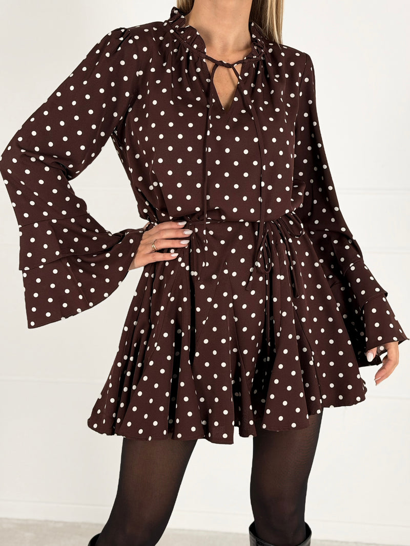 Moteriška taškuota suknelė MARGARITA Ruda