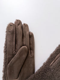 Moteriškos teddy pirštinės ANNIE Kapučino