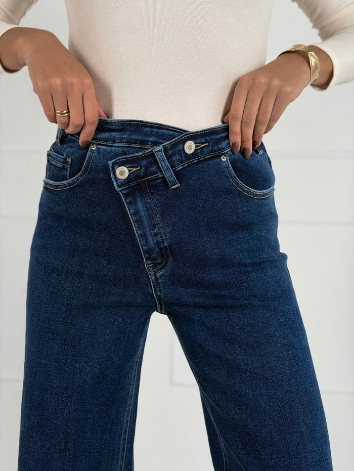 DAD FIT FULL LENGTH modelio moteriški džinsai DART Tamsiai mėlyna