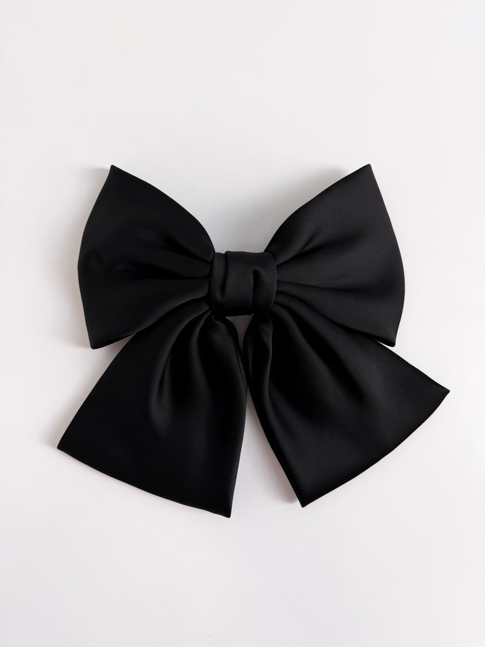 Plaukų segtukas kaspinas SATIN Juoda