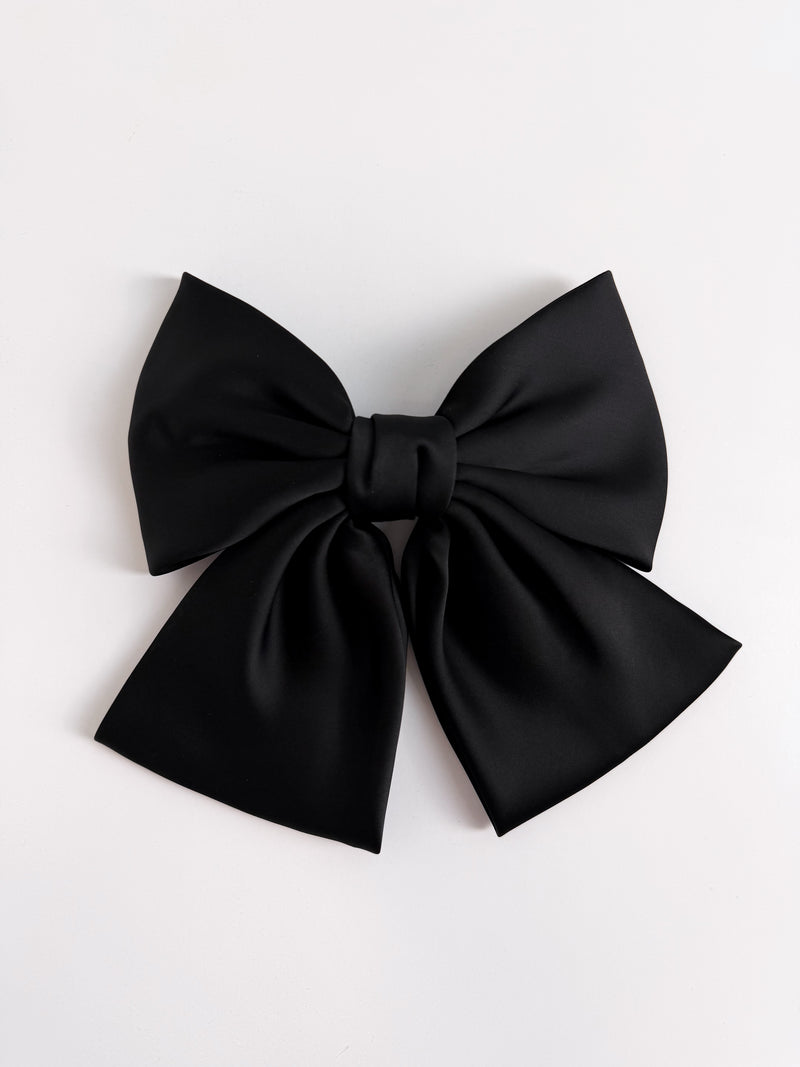 Plaukų segtukas kaspinas SATIN Juoda