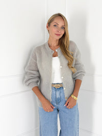 Moteriškas itališkas moheros vilnos megztinis EMELIN Pilka