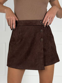 Moteriški zomšos imitacijos sijonšorčiai ELETTA Ruda