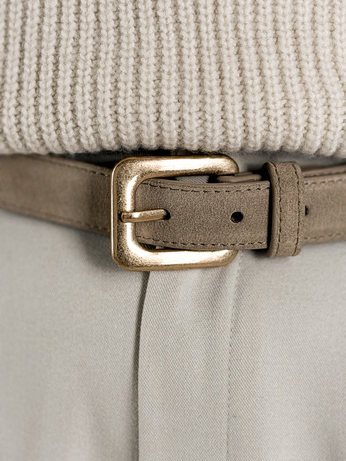 Natūralios odos moteriškas diržas NANSI Kreminė