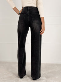 DAD FIT FULL LENGTH modelio moteriški džinsai LENN Juoda