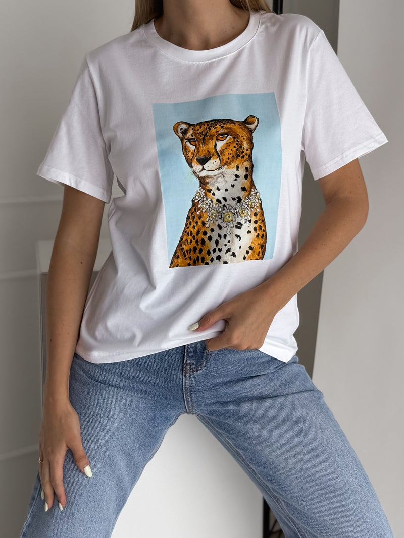 Moteriški marškinėliai CHEETAH Žydra