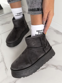 Moteriški UGG stiliaus aulinukai su platforma DYLAN Pilka
