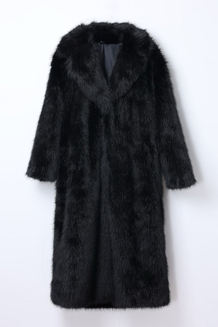 Moteriški ilgi kailiniai ALASKA Juoda