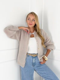 Moteriškas itališkas moheros vilnos megztinis EMELIN Kreminė