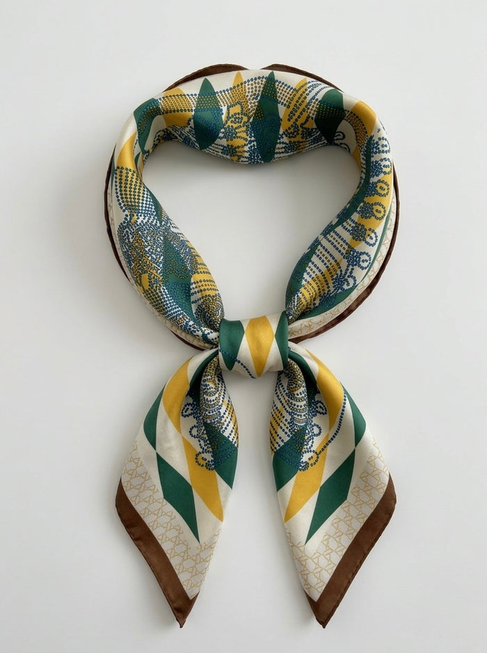 Moteriška skara su šilku BARKER Tamsiai ruda