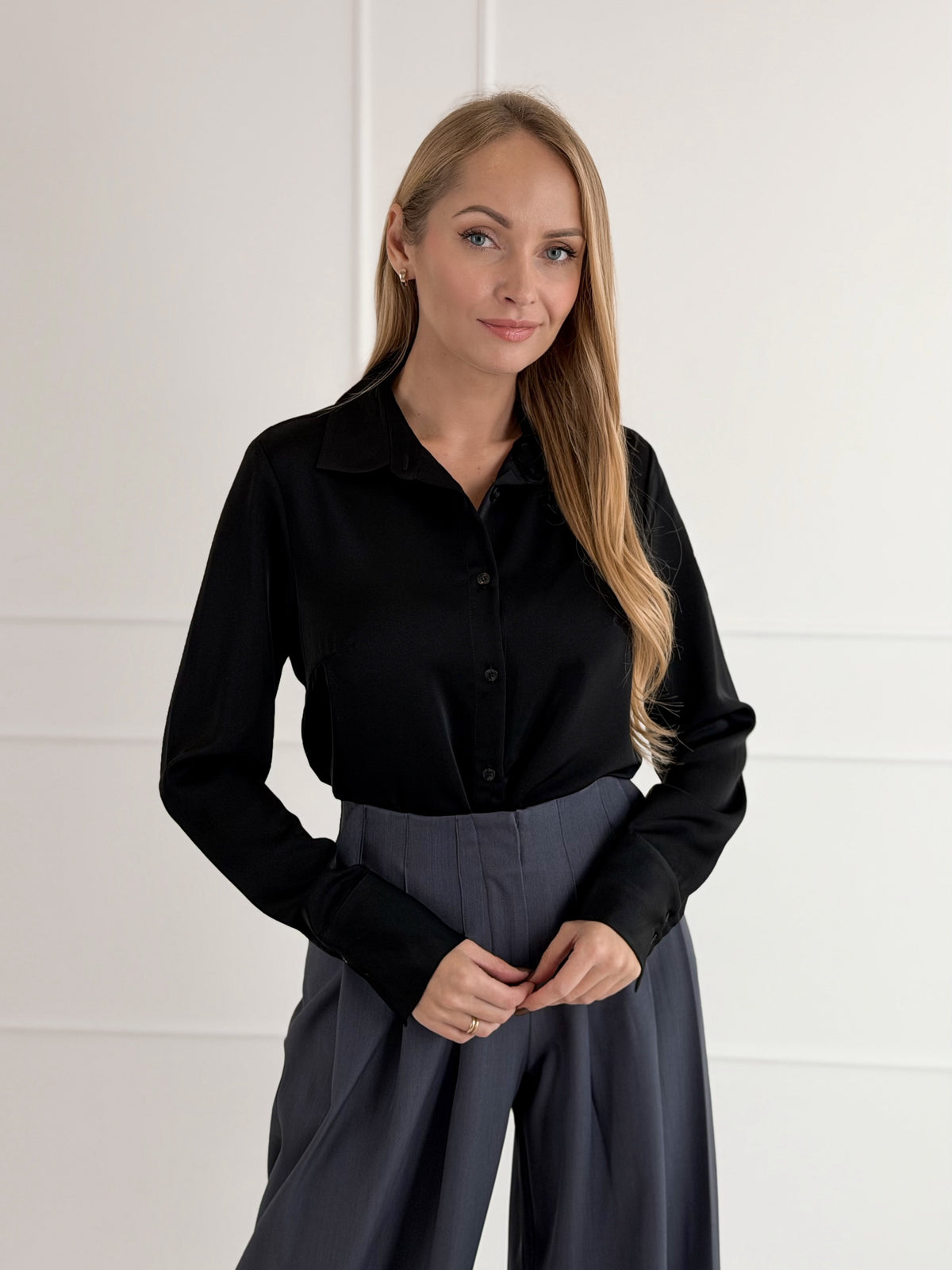 Moteriški marškiniai DWIGHT Juoda