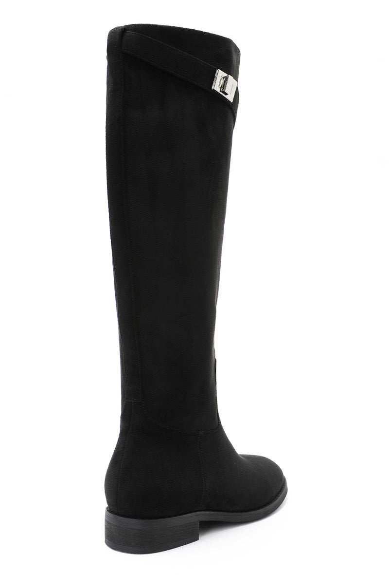 Moteriški dirbtinės odos ilgaauliai BANKS Juoda