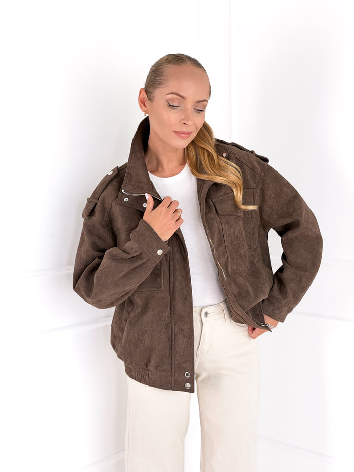 Moteriškas verstos eko odos švarkas CASTRO Ruda