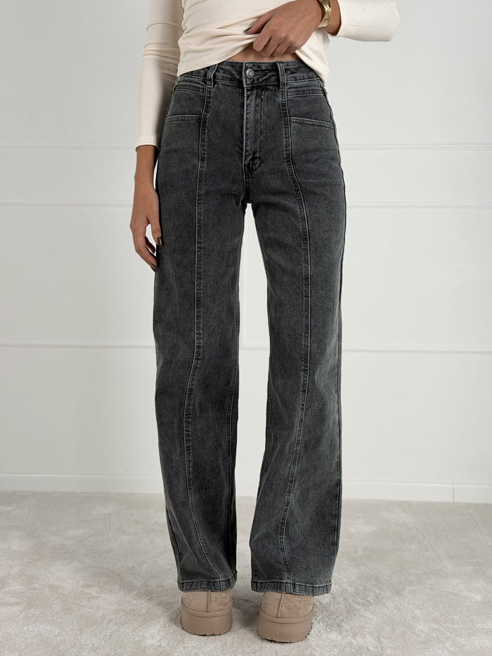 DAD FIT FULL LENGTH modelio moteriški džinsai JACIRA Pilka