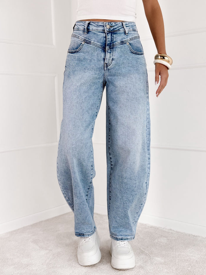 BALLOON modelio moteriški džinsai SHONA Šviesiai mėlyna