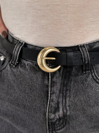 Eko odos moteriškas diržas JACE Juoda/Auksinė