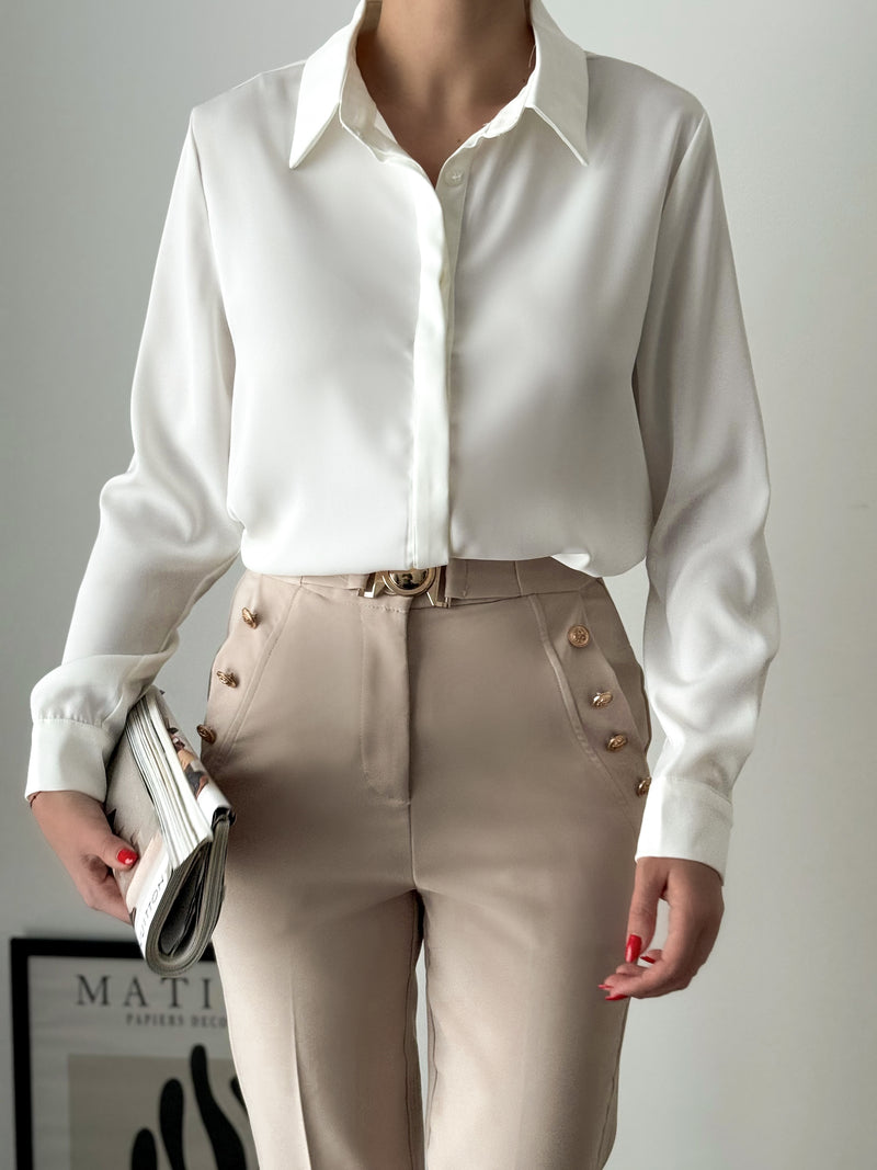 Moteriški marškiniai RENE Balta