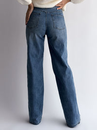 LOOSE STRAIGHT LOW WAIST moteriški džinsai BROCK Mėlyna