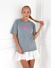 Moteriški medvilniniai marškinėliai CIAO BELLA Pilka