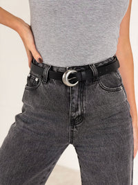 Eko odos moteriškas diržas JACE Juoda/Sidabrinė