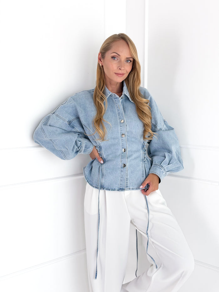Moteriški džinsiniai marškiniai LISEL Mėlyna