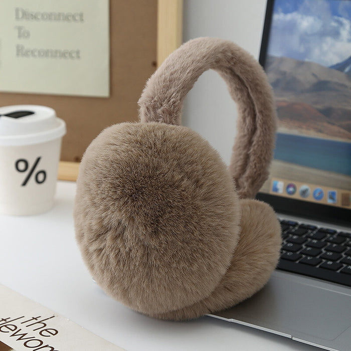 Moteriškos šiltos žieminės ausinės DOLLY Ruda