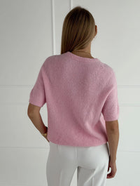 Moteriškas itališkas megztinis su baby alpakos vilna BARTOLO Rožinė