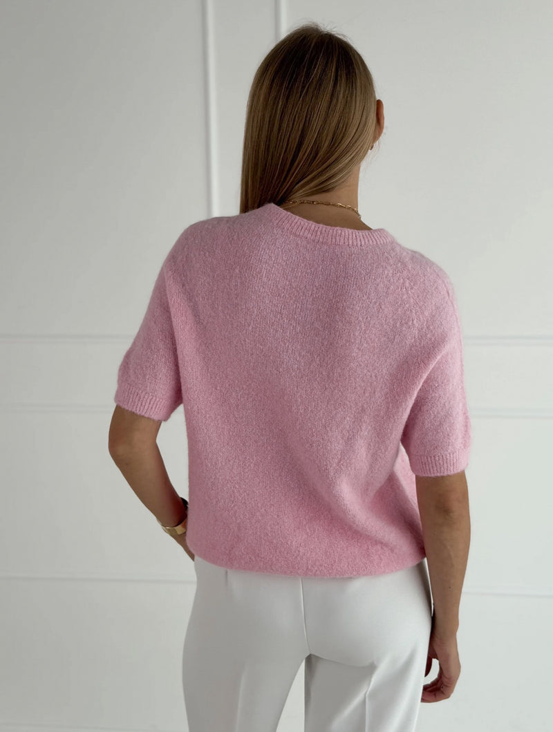 Moteriškas itališkas megztinis su baby alpakos vilna BARTOLO Rožinė