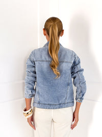 Moteriškas džinsinis švarkas BENTLY Mėlyna