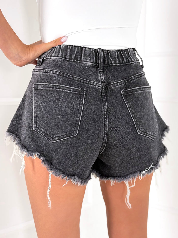 Moteriški džinsiniai šortai MANDIE Juoda