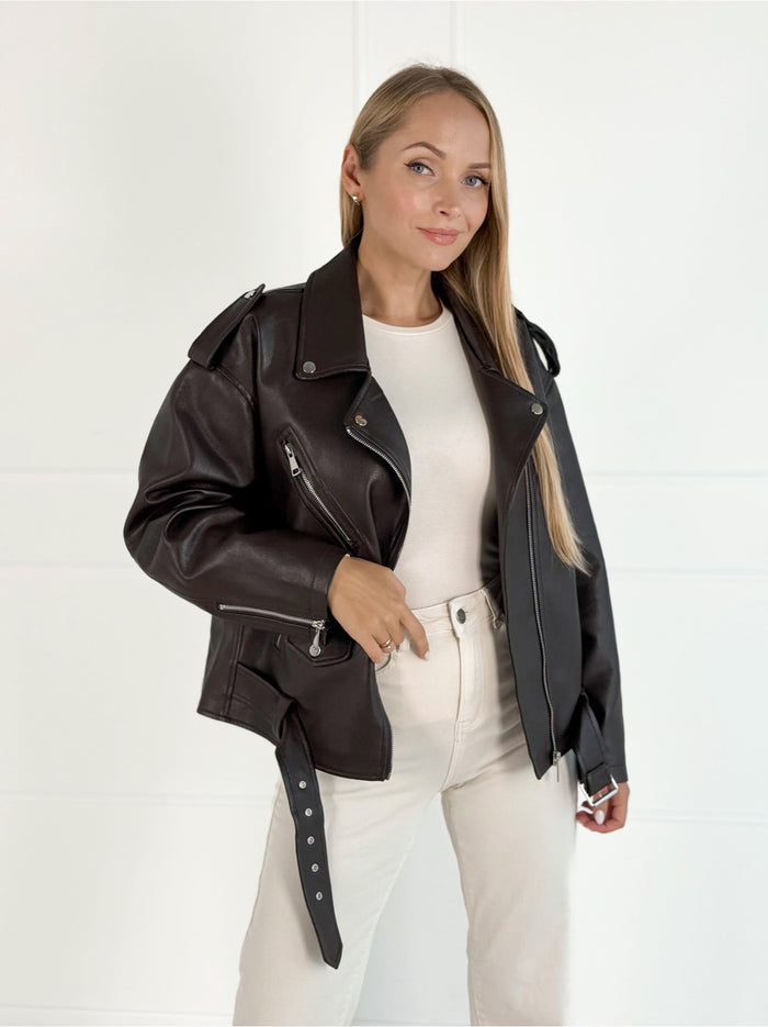 Moteriškas eko odos švarkas OLSON Ruda