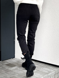 Moteriški MOM FIT modelio elastingi džinsai aukštu juosmeniu BENDER