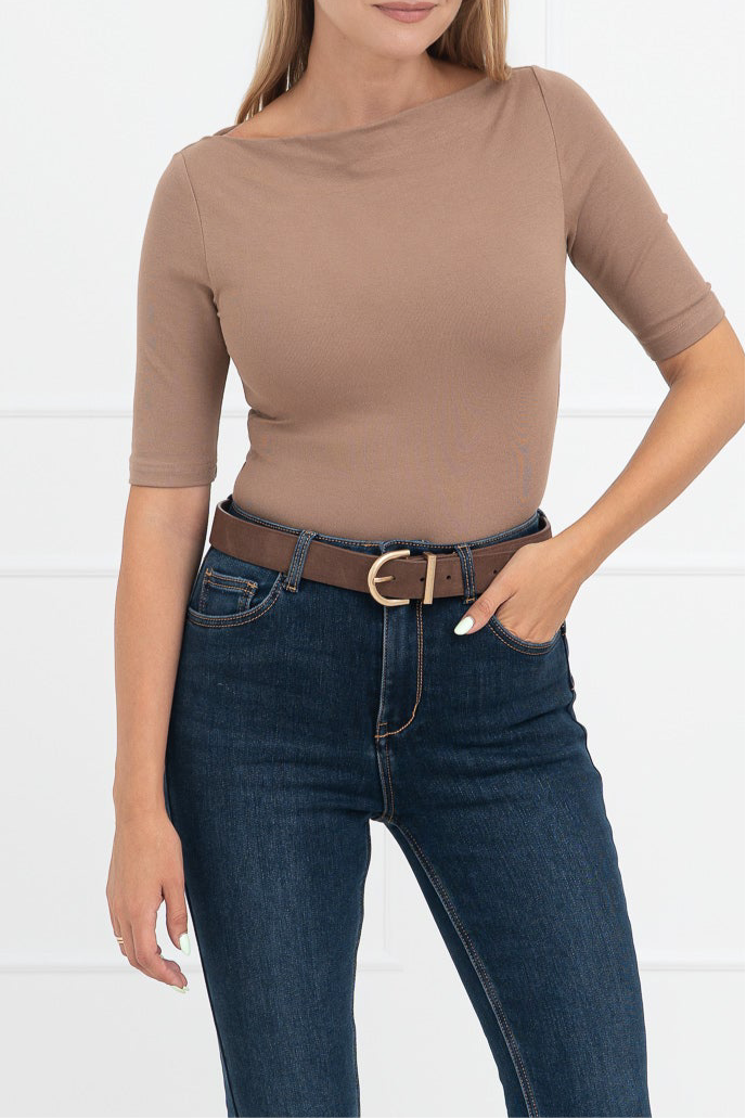 Moteriška medvilninė palaidinė ADLEY Ruda