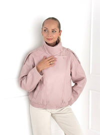 Moteriškas eko odos švarkas NICOLE Rožinė