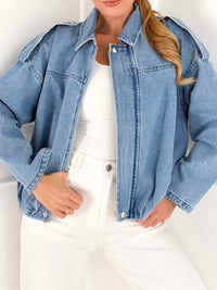 Moteriškas džinsinis švarkas MAISON Mėlyna