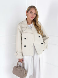 Moteriškas eko odos švarkas LUXIE Balta