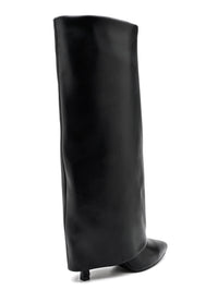 Moteriški dirbtinės odos ilgaauliai MANDO Juoda