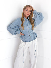 Moteriški džinsiniai marškiniai LISEL Mėlyna