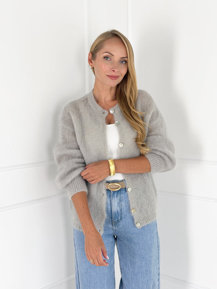 Moteriškas itališkas moheros vilnos megztinis EMELIN Pilka