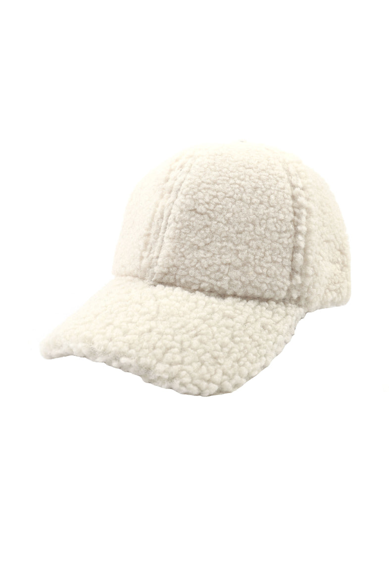 Moteriška šilta teddy kepurė su snapeliu GENESS Balta