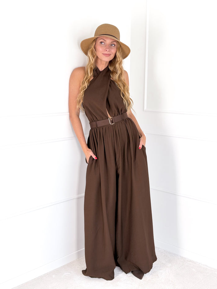 Moteriškas itališkas kombinezonas su diržu MESSINA Ruda