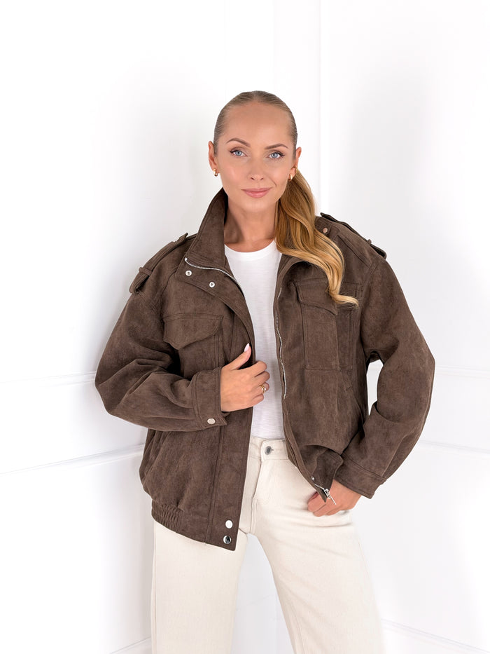 Moteriškas verstos eko odos švarkas CASTRO Ruda