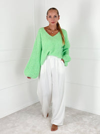 Moteriškas megztinis su vilna LUTHER Mėtinė