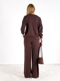 Moteriškas laisvalaikio kostiumėlis ELLIE Tamsiai ruda