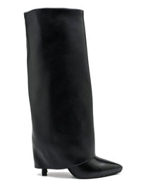 Moteriški dirbtinės odos ilgaauliai MANDO Juoda